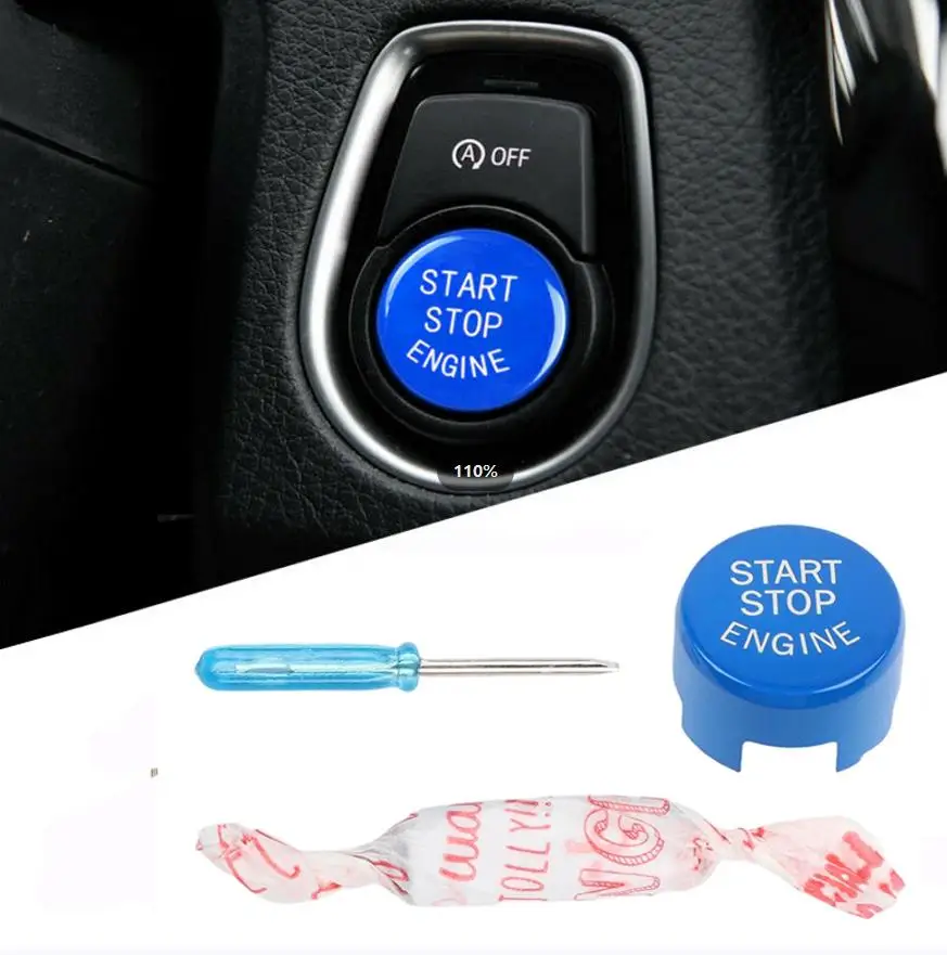Engine Start Stop Button Cover Trim for BMW Models including F20 F21 F22 F23 F30 F31 F32 for Enhanced Car Interior Style