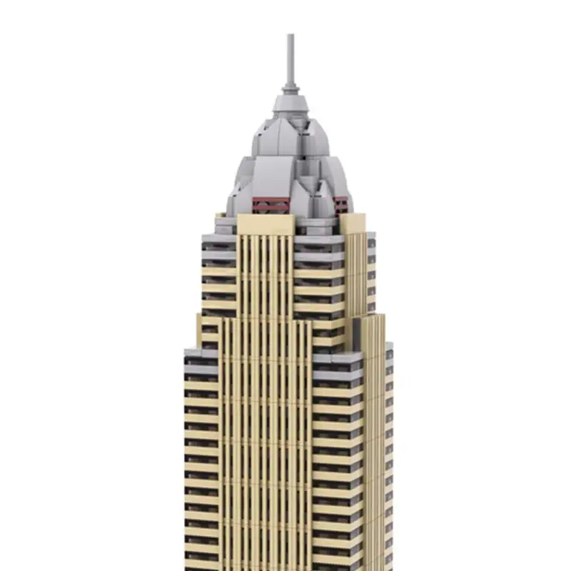 MOC 건축 키 타워 클리블랜드 모델 도시 스카이 라인 빌딩 블록 벽돌 조립 퍼즐 장난감 어린이 생일 선물