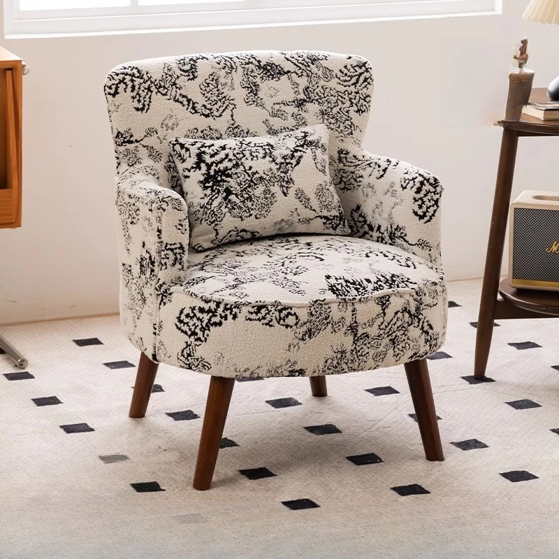 

American Retro Style Comfortable Single Living Room Chair Modern Simple Solid Wood Sofa Chair Hermoso Y Elegante Home Furniture