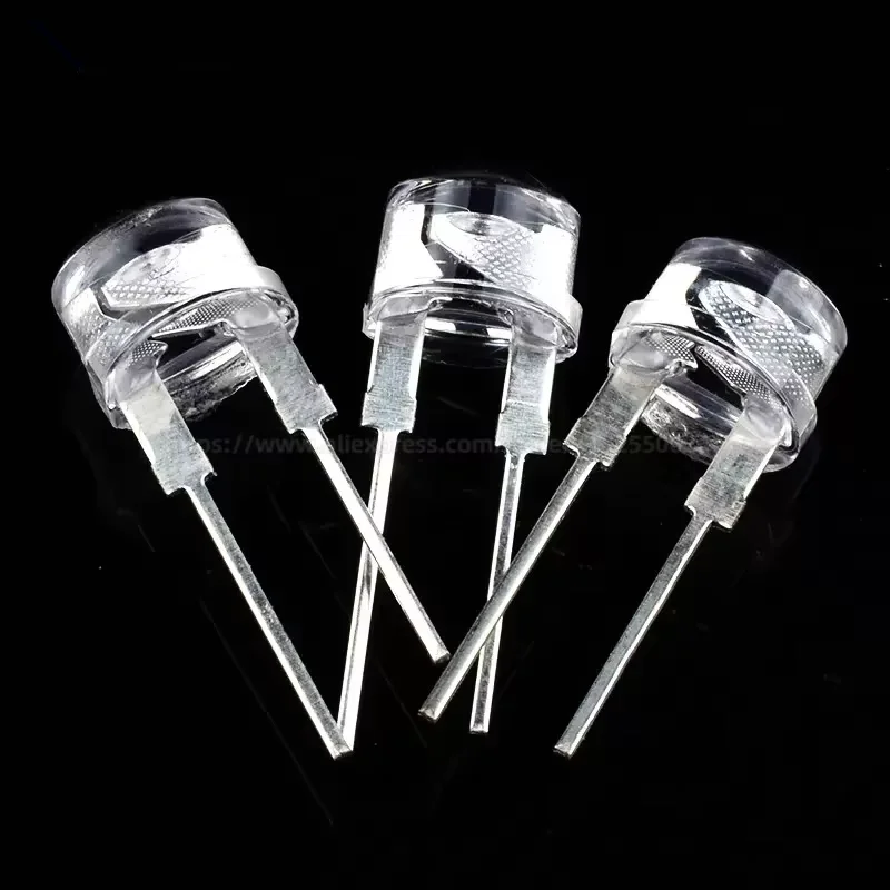 100PCS F8 8MM DIP LED 0.5W 0.75W Blue Emerald green Yellow Red White Straw hat type Light Emitting Diode High brightness