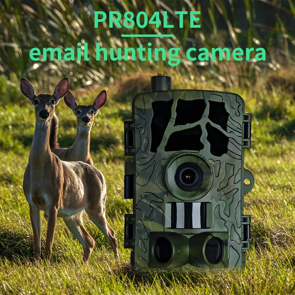 

PR804 4G Trail Camera with Night Vision-1080P Video,30MP,2"LCD Screen,IP66 Waterproof for Wildlife Monitoring,Hunting,Security