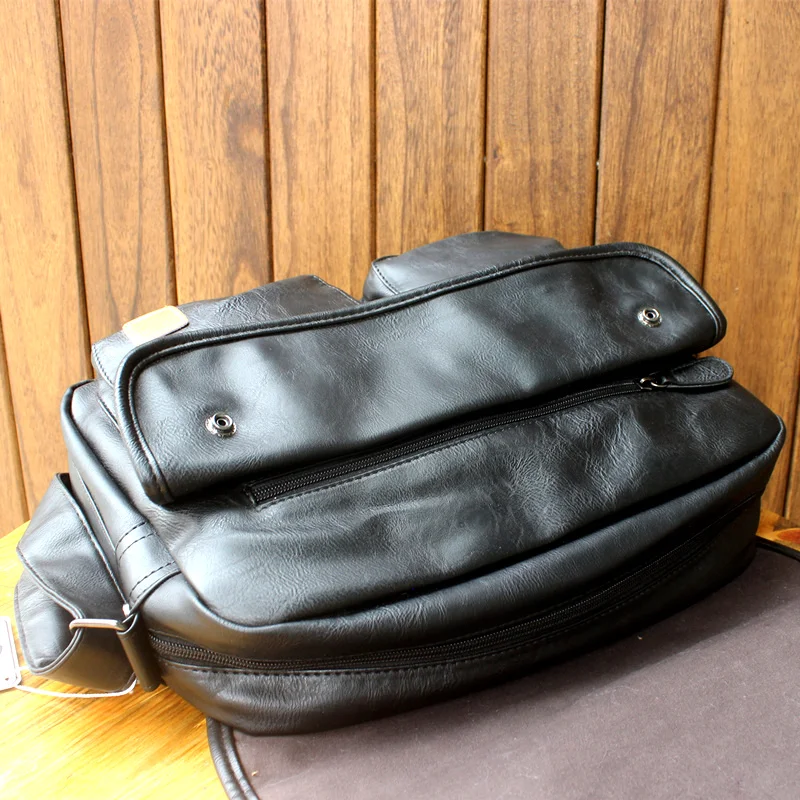 Soft Leather Shoulder Bag Men 'S Messenger Bag Casual Men Travel Bag Big Bag Gym Bag Youth Crossbody Computer Bags