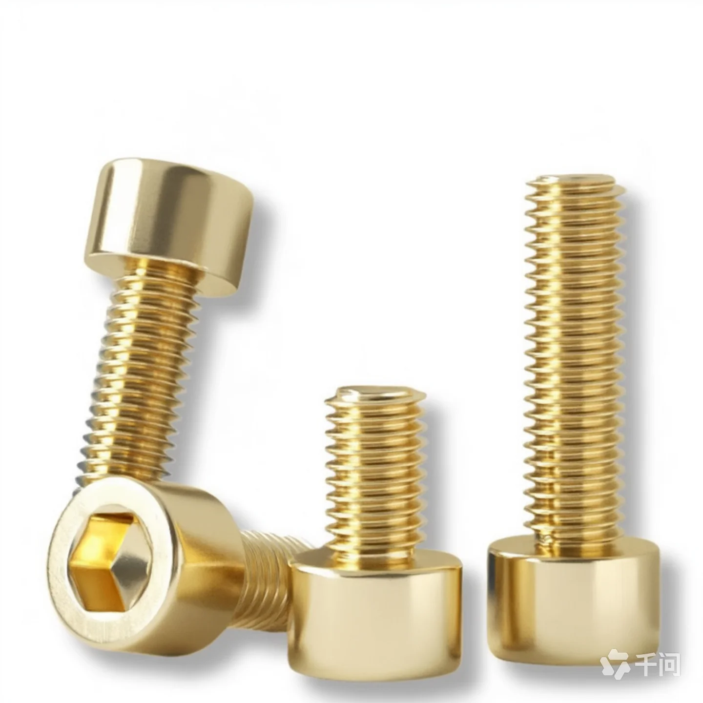 2/5/10/20pcs DIN912 Pure Brass Hex Socket Cap Head Screws M3 M4 M5 M6 M8 M10 Allen Key Head Screw Bolt