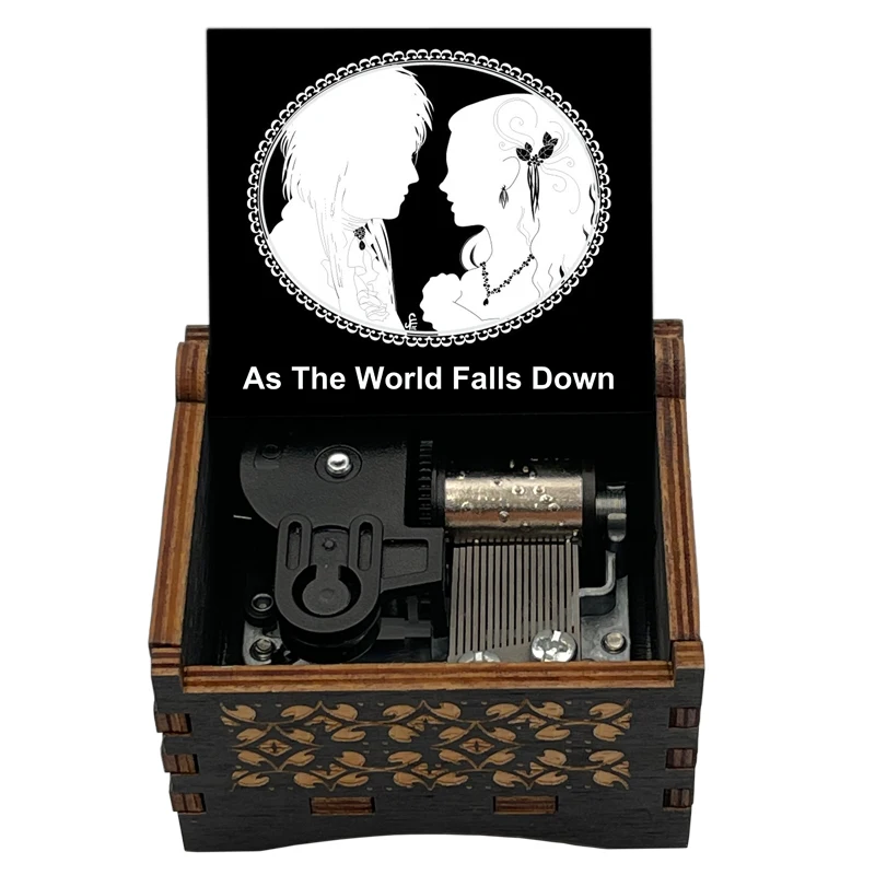 Film Labyrinth Interlude 《As The World Falls Down》Adapted Wooden Music Box Decorative Ornament Festival Party Gifts For Friends
