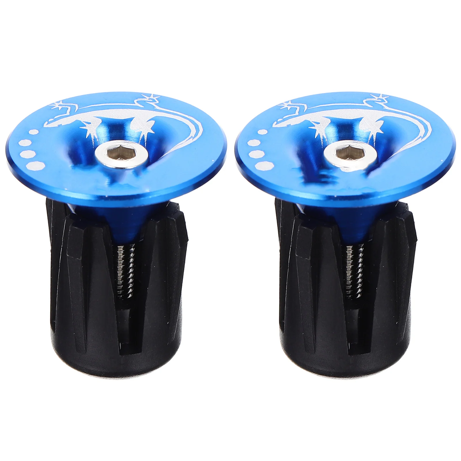 

Bicycle H Aluminium Alloy Ends Caps Plug for Bike Blue Color Durable Replacement Road Safety Simple Installation