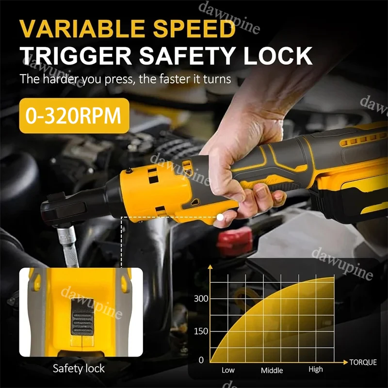 

Аксессуары для электроинструментов, беспроводной электрический ключ с трещоткой, отвертка для Makita, Milwaukee, Dewalt, 18 В, 20 В, литиевая батарея