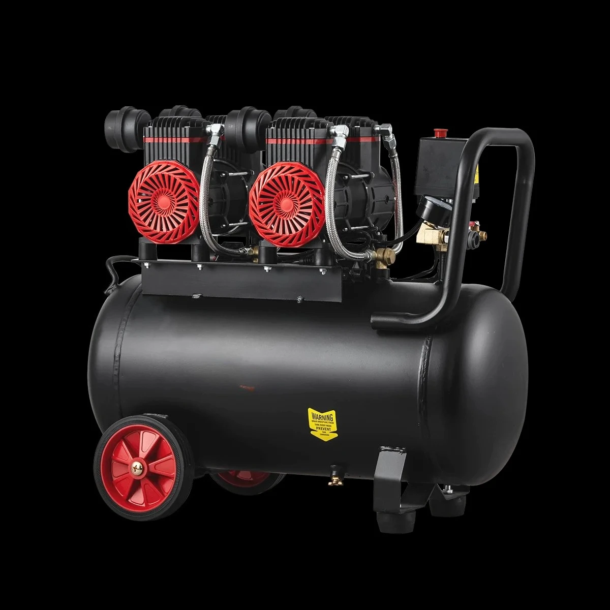 New Compresor De Aire Portatil Manufacturer 80L/Min 8 Bar 800W Portable Oil Free Silent Oilless Air Compressor