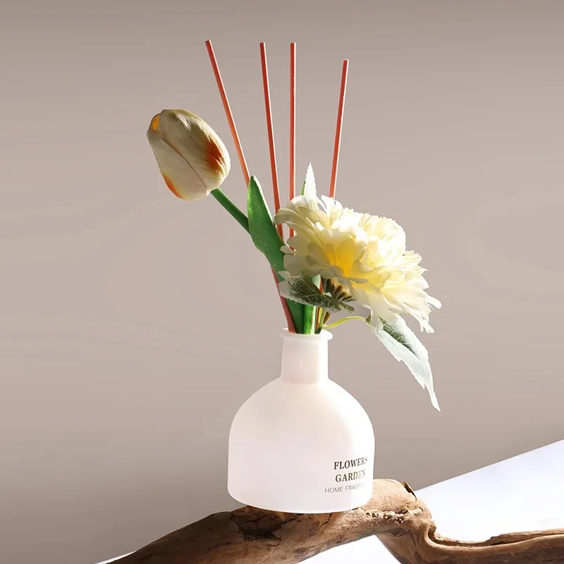 Realistic Rattan Aromatherapy Floral Arrangement Fire-Long-Lasting Deodorizing Essential Oil Home Indoor Freshener