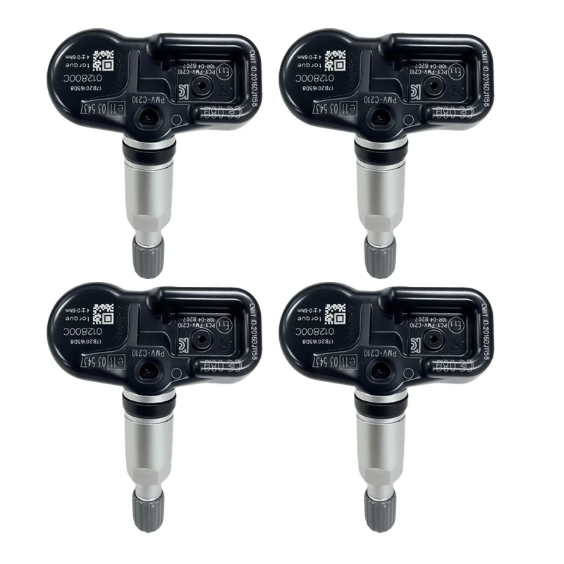 1/4 Uds Sensor de monitoreo de presión de neumáticos TPMS PMV-C210 para Lexus CT ES GS IS LC LS Series Compatible con 4260730070, 4260742020