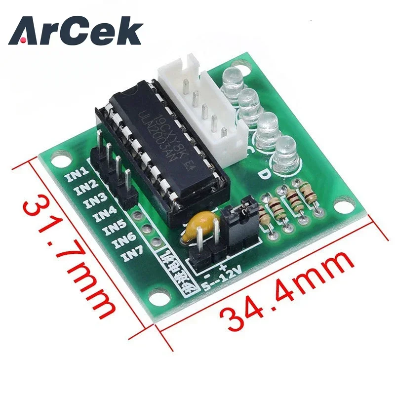 Raspberry Pi kit 1Set 28BYJ-48 5V 4-Phase Stepper Step Motor + Driver Board ULN2003 with drive Test Module Machinery Board
