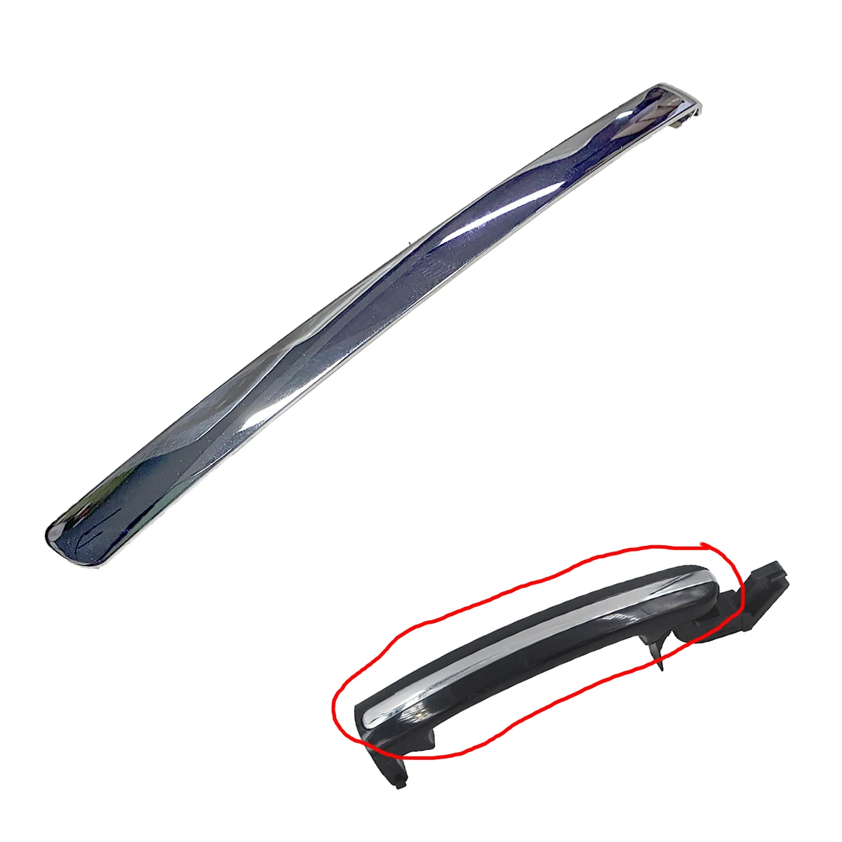 New 4doors Univerial Exterior Door Handle Chrome Strip Trim For VW Passat B5.5 Skoda Octavia 2 A5 2006 2010 2011 Car Accessories