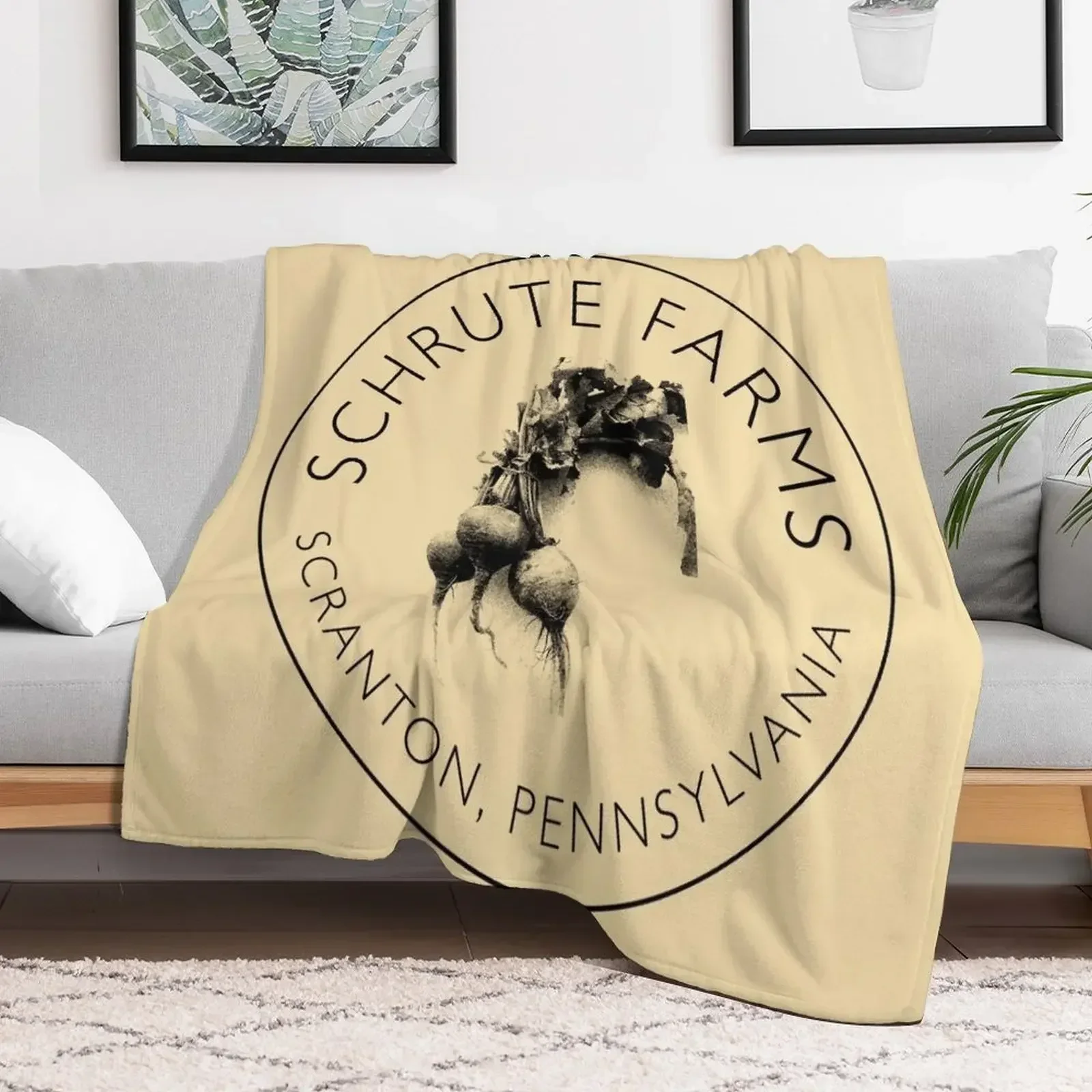 Schrute Farms Throw Blanket Quilt Hair Blankets