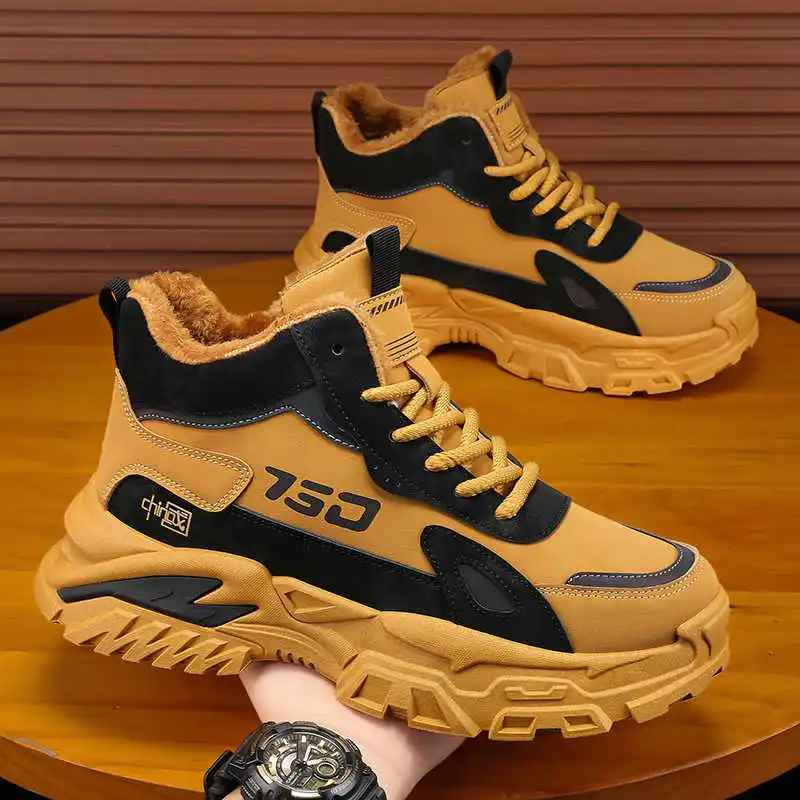 

Женские туфли на высокой подошве, не скользящие, черные, на низком каблуке, ботинки, кроссовки, спортивные кроссовки Real Tene