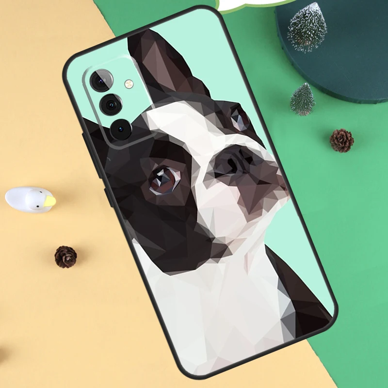 Boston Terrier Dog Case For Samsung Galaxy A55 A35 A25 A15 A51 A71 A12 A32 A52 A13 A33 A53 A54 A34 A14 Cover