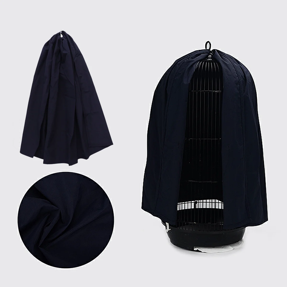 غطاء قفص دافئ للطيور قابل للتنفس ومتين ومقاوم للرياح ومضاد للمطر وحماية من الشمس وخفيف الوزن وغطاء دائري على شكل ببغاء كحلي #4