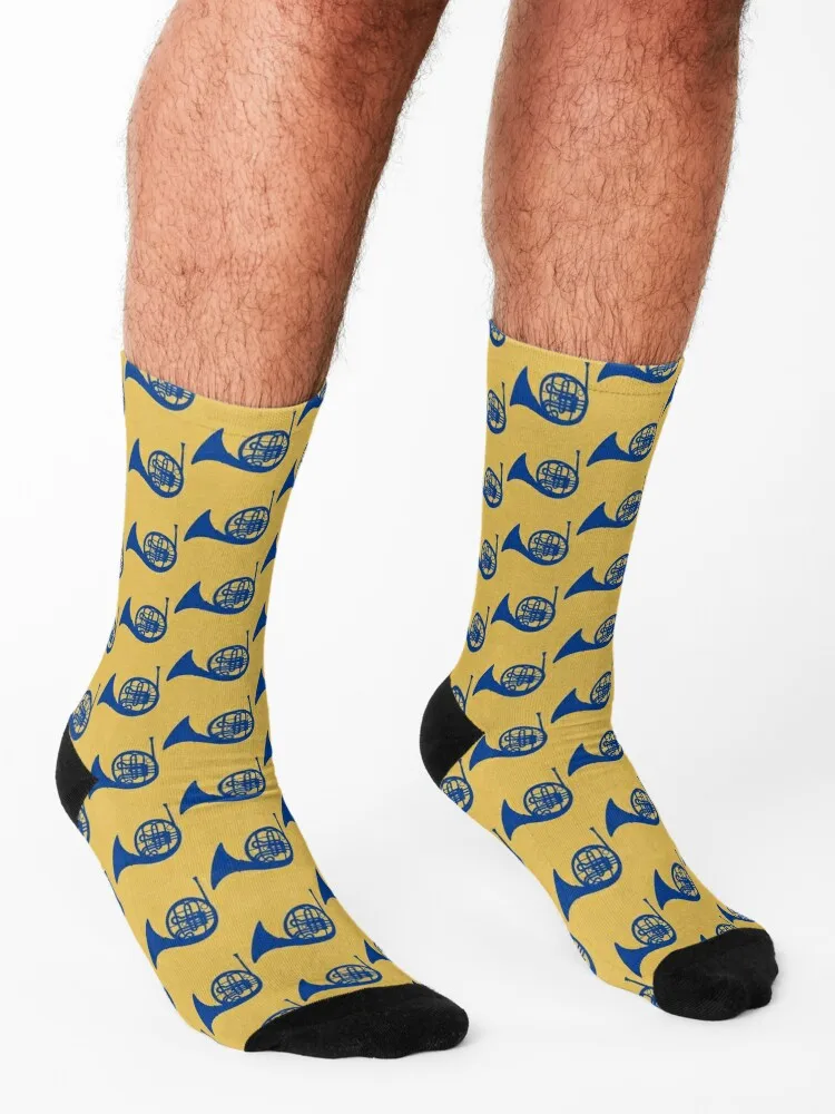 The Blue French Horn Socks colored gifts christmas gifts Men's Socks Luxury Women's