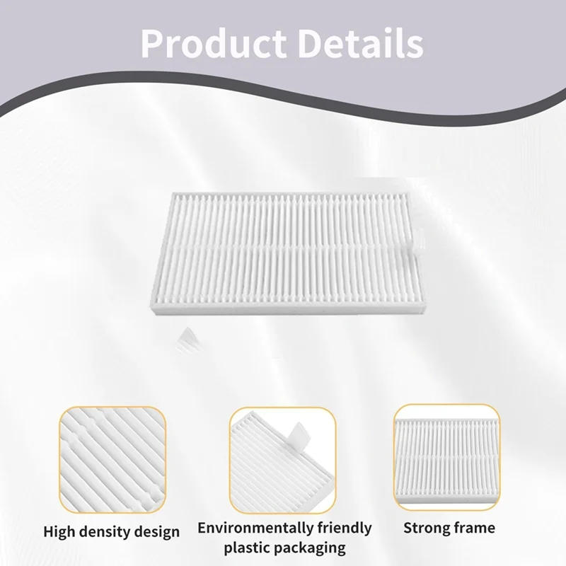 A83G-ملحقات بديلة لملحقات مكنسة الروبوت EUREKA E10s 1X فرشاة رئيسية، 2X مرشحات، 4X Moppads، 4X فرش جانبية