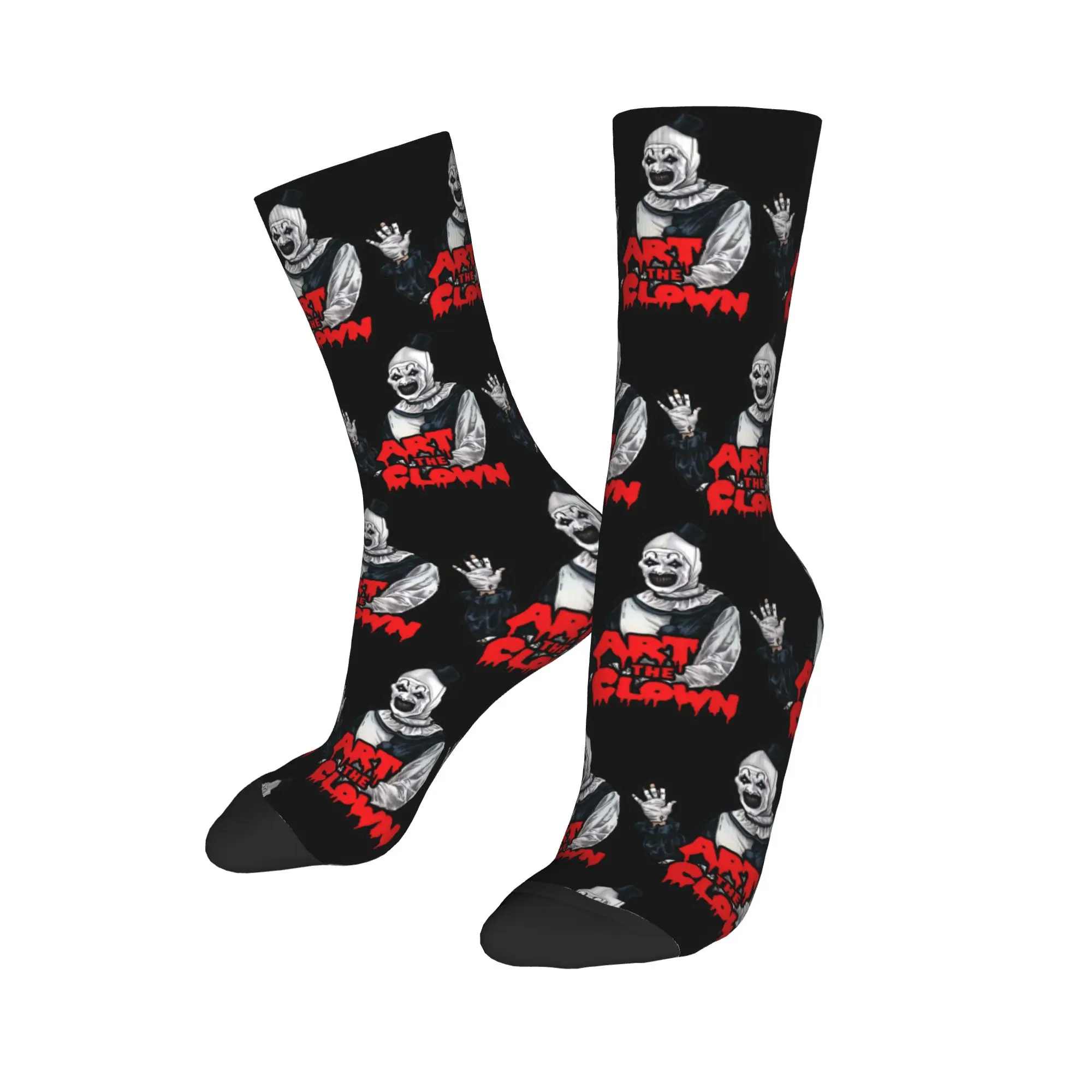 Happy Funny Men's Socks Casual The Terrifier Art The Clown Sock Polyester  Sport Women's Socks Spring Summer Autumn Winter
