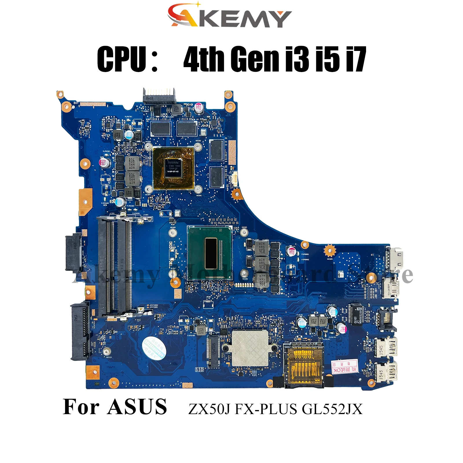 

Материнская плата для ноутбука GL552JX ASUS ROG GL552JX FX-PLUS ZX50J GL552J, материнская плата для ноутбука с процессором i3 i5 i7, тест ОК, быстрая доставка