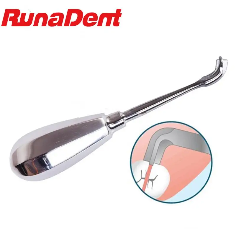 1PC  Dental Crown Spreader Drill Dental Restoration Forcep Metal Handle Non-Slip Dental Root Elevator Cross Broken Crown Remover