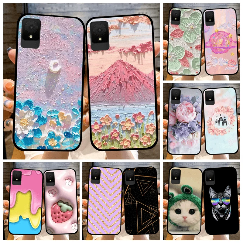 Fundas para TCL 502 Capa K11 T432W suave TPU silicona teléfono cubierta protectora trasera para TCL 505 para TCL 503 501 parachoques Fundas animales