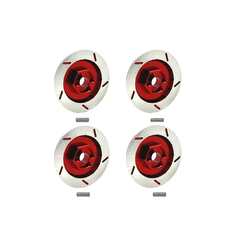 Pieza decorativa de Metal de disco de freno de 12mm para MN 1/12 MN128 MN86 MN86S G500 RC, piezas de accesorios OP de actualización de Metal para coche