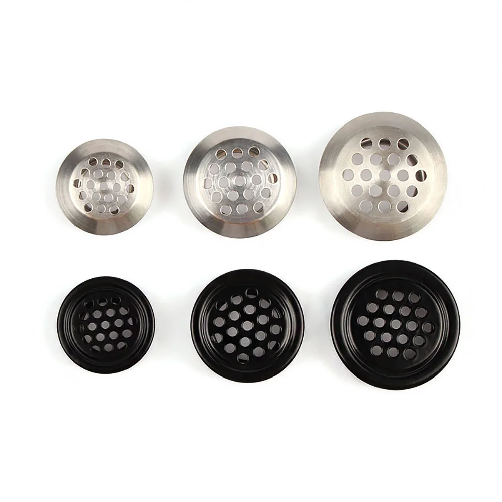 5Pcs Stainless Steel Air Vent Hole Ventilation Louver Round Shaped Mesh Hole Bathroom