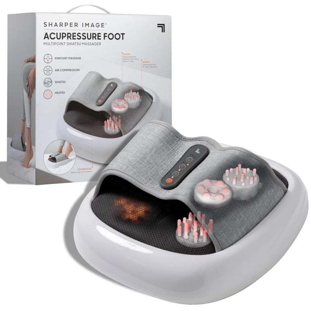 Acupressure Foot Multipoint Shiatsu Massager, with Soothing Heat And Reflexology Micro Nodes