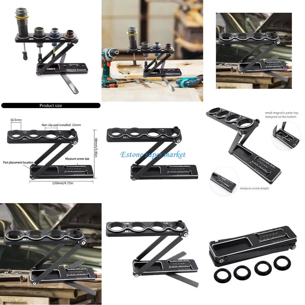 

090B Light Weight Remote Car Suspension Assembly Tool Aluminum Alloy Adjustable Frame For 1/8 1/10 Scale Remote Models