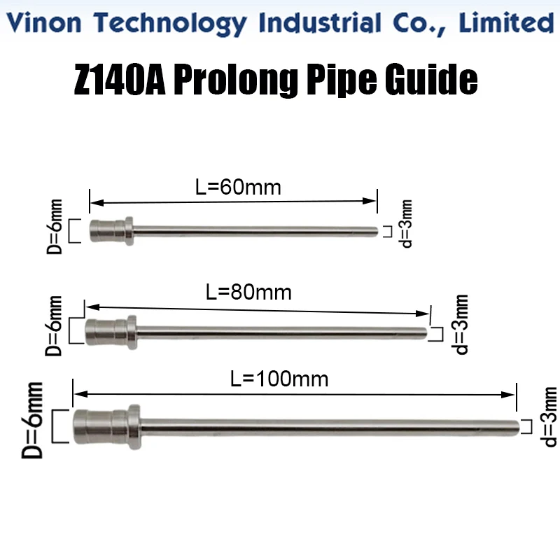 

d=0.3-1.2mm 80mm Prolong Ceramic Pipe Guide Z140A Ø6xØ3xL80mm, Ceramic Electrode Guide EDM Drilling Machine Astec,Castec,Chmer