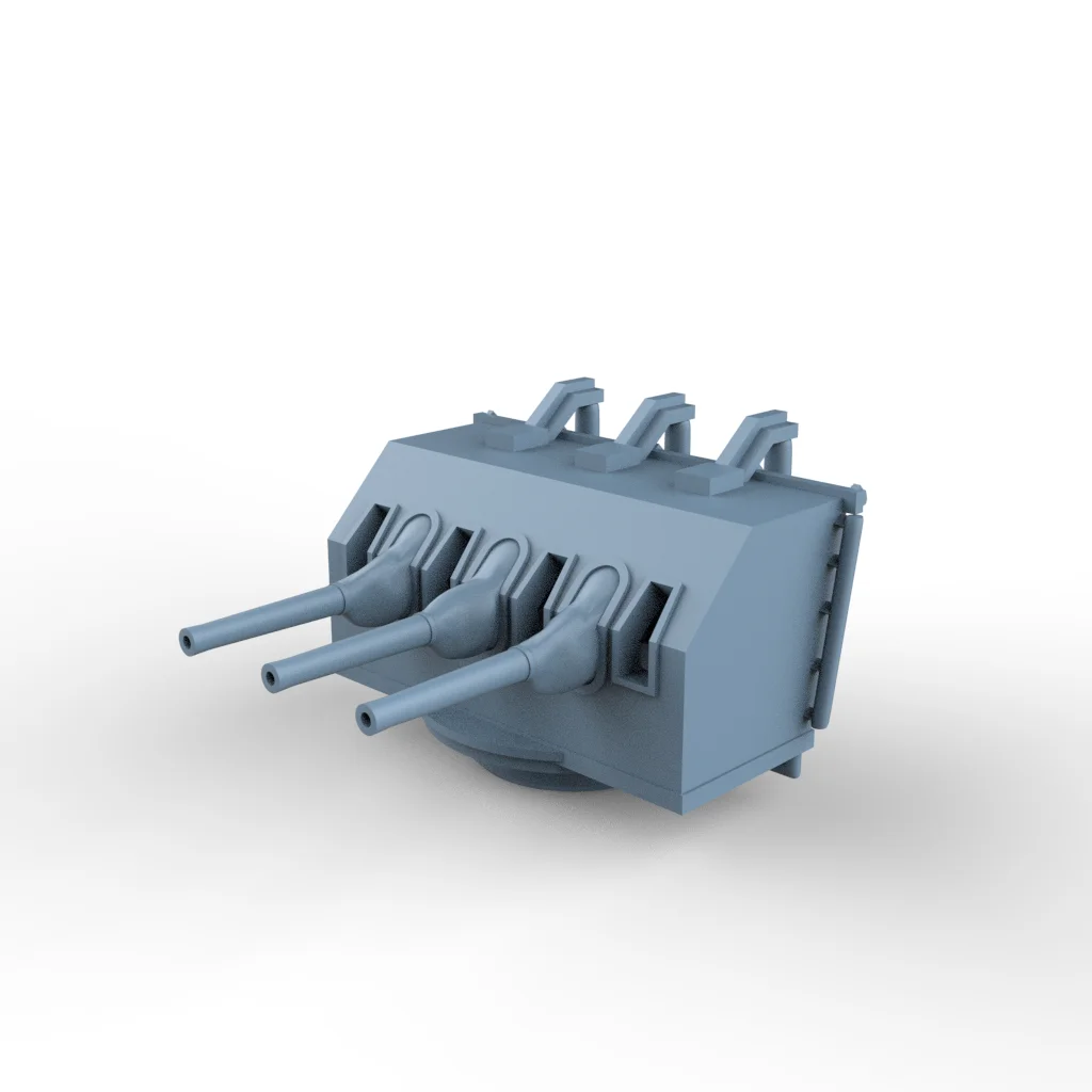 

Yao's Studio LYCG391 1/700 1/200 1/350 Model Upgrade Parts 102mm Triple Turret With A Gun Caliber Of 45 Calibers
