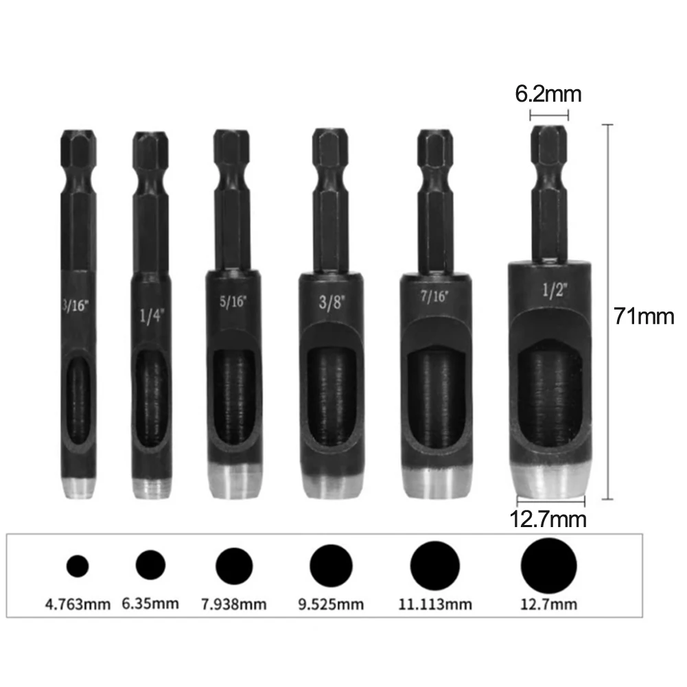 Punzone per pelle Manico esagonale Punzone per cintura con manico 1/4 Adatto per accessori per punzonatura Adattatore per impugnatura esagonale per punzonatura in pelle