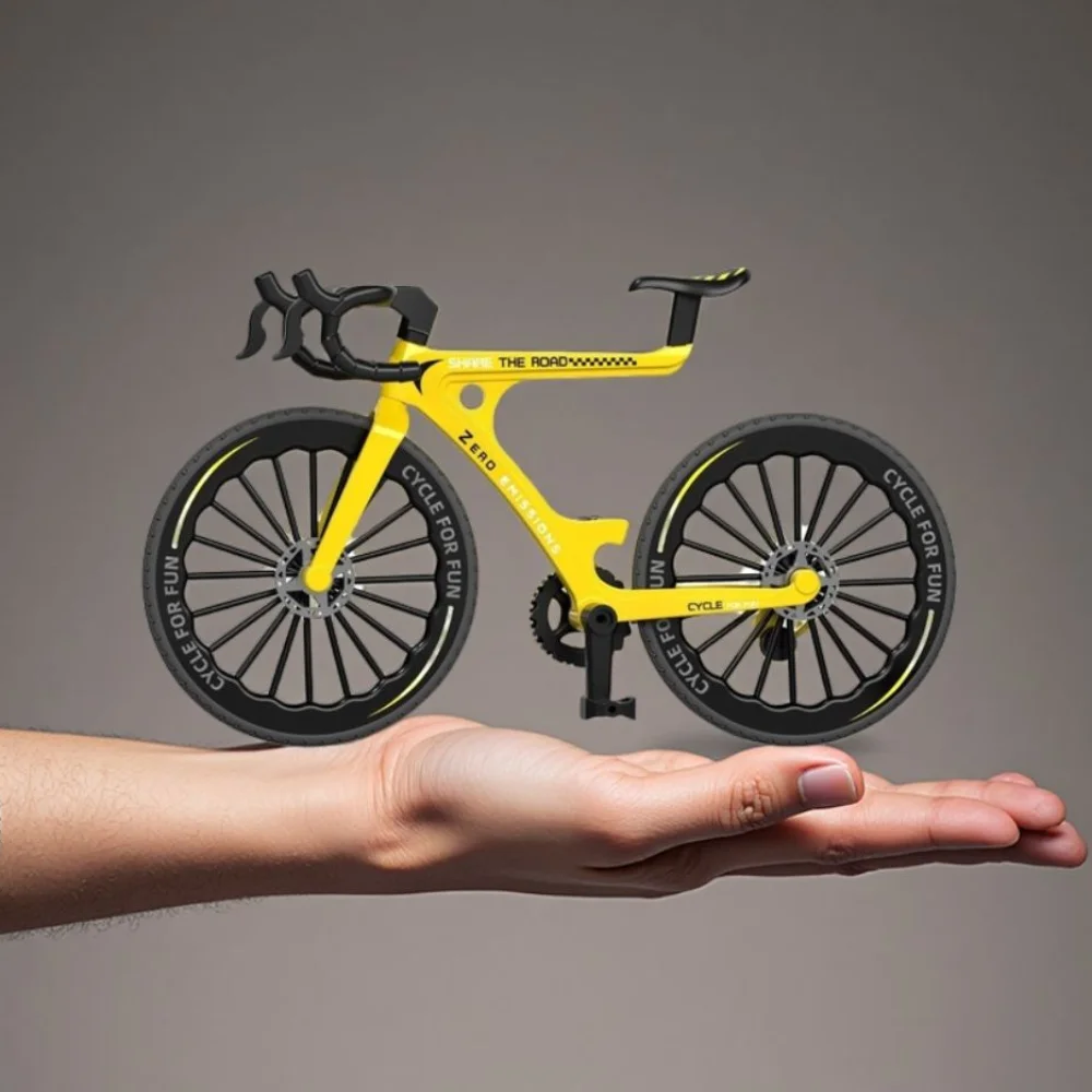 Creativity 1:8 Bike Racing Toy Alloy 19 CM Finger Mountain Bike Model Mini Simulation Bicycle Diecast Model Collection Gifts