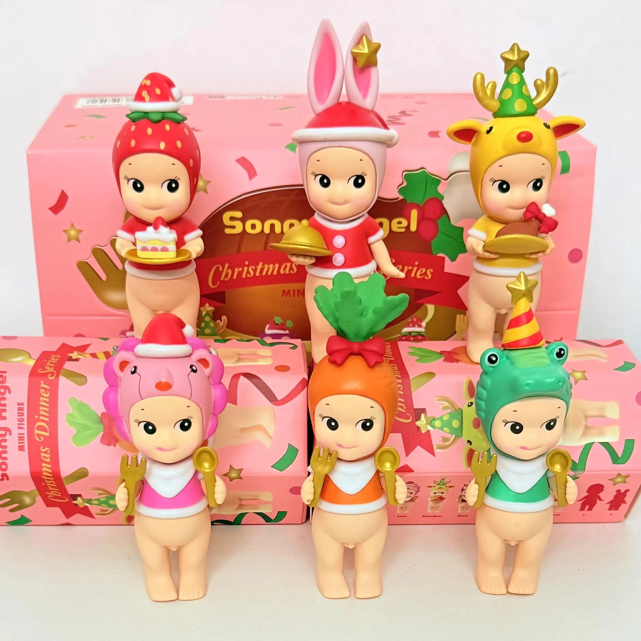 

Высокое качество, новая мини-фигурка Сонни Ангела, серия «Рождественский ужин», слепая коробка, милый мини-аниме, декоративный детский подарок-сюрприз
