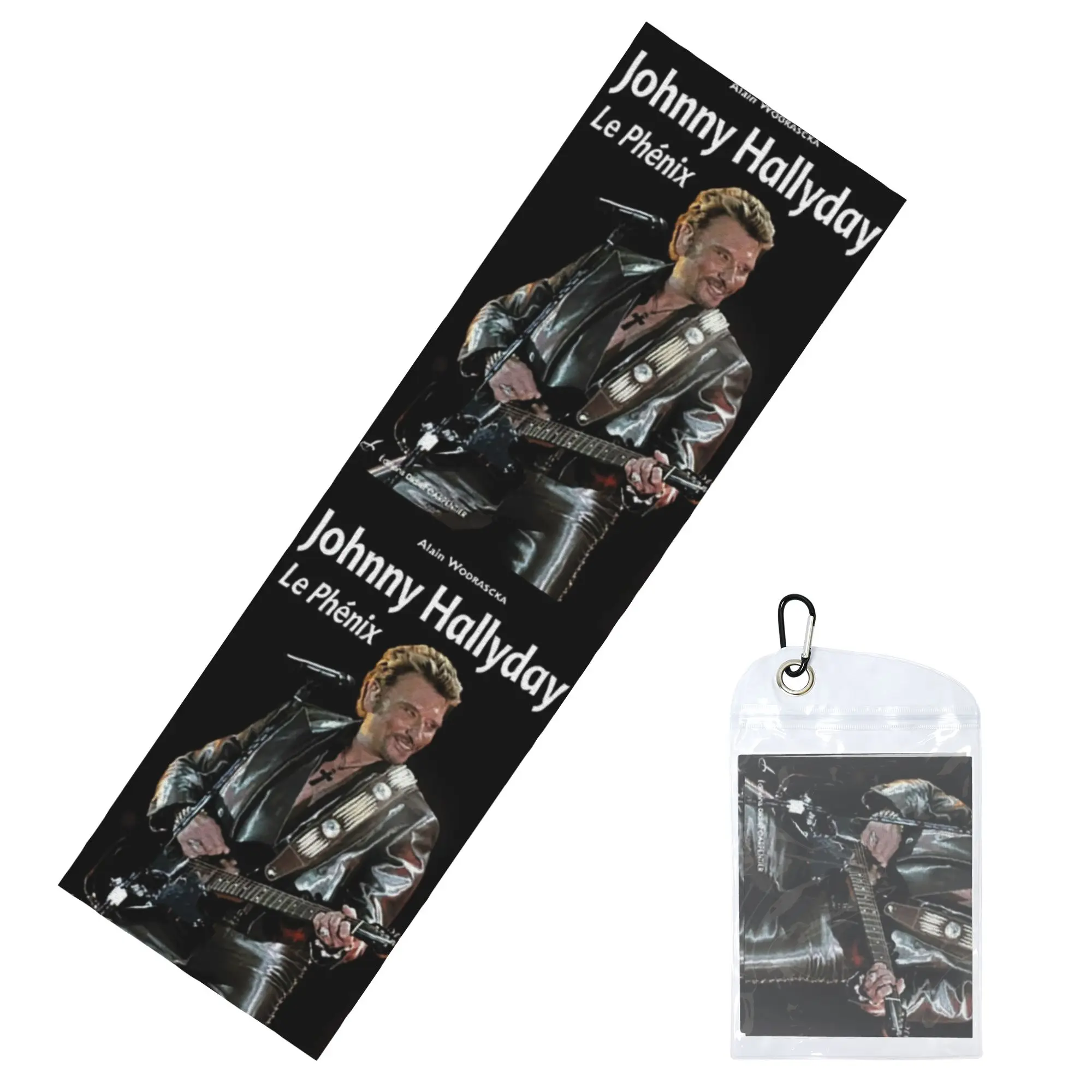 French Rock Singer Johnny Hallyday Cold Exercise Towel Face Towel Quick Dry  Sports Breathable Cold Towel