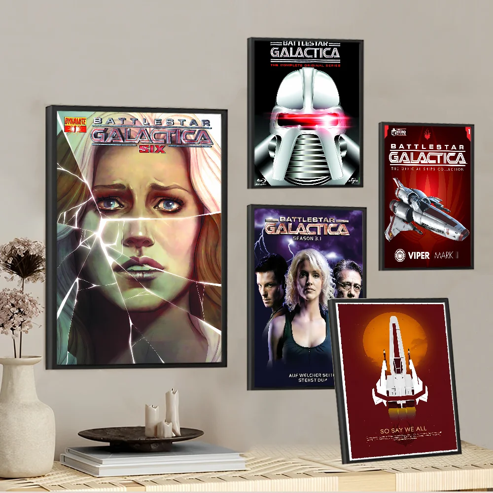 Battlestar Galactica Movie Self-adhesive Art Poster Whitepaper Prints Posters Artwork Home Decor