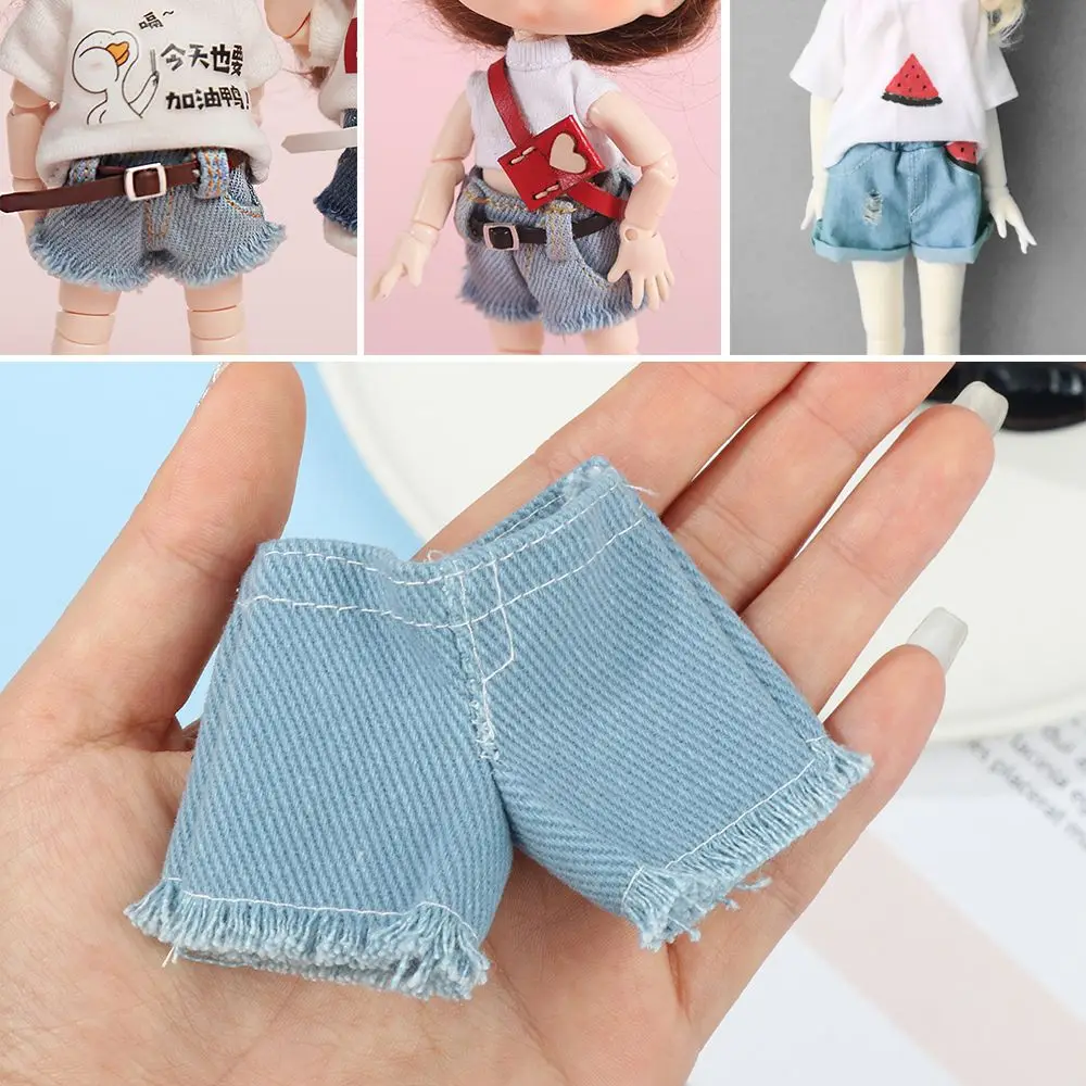 

Kids Toys 11.5" 1/6 BJD Dolls Floral Jeans Clothes Accessories Leather Pants Shorts Dolls Trousers