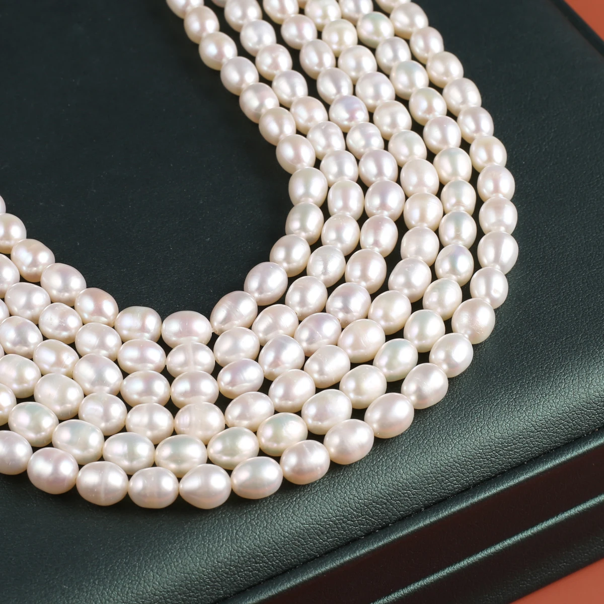 AAA 100% Natural Freshwater Pearl White Rice Shape Beads For Jewelry Making DIY Bracelet Necklace Accessories 6-7mm 36CM
