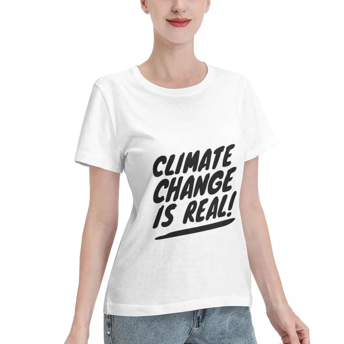 Affordable Climate Change Is Real Statement Design Women's T-shirt Trending Fashion College Girls Top