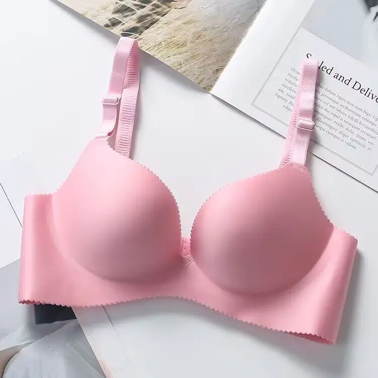 Komfort Wireless Bhs für Frauen Unterwäsche Nahtlose Feste Rosa Schwarz Bhs Top Sexy Dessous Push-Up Bralette Weibliche Intimates