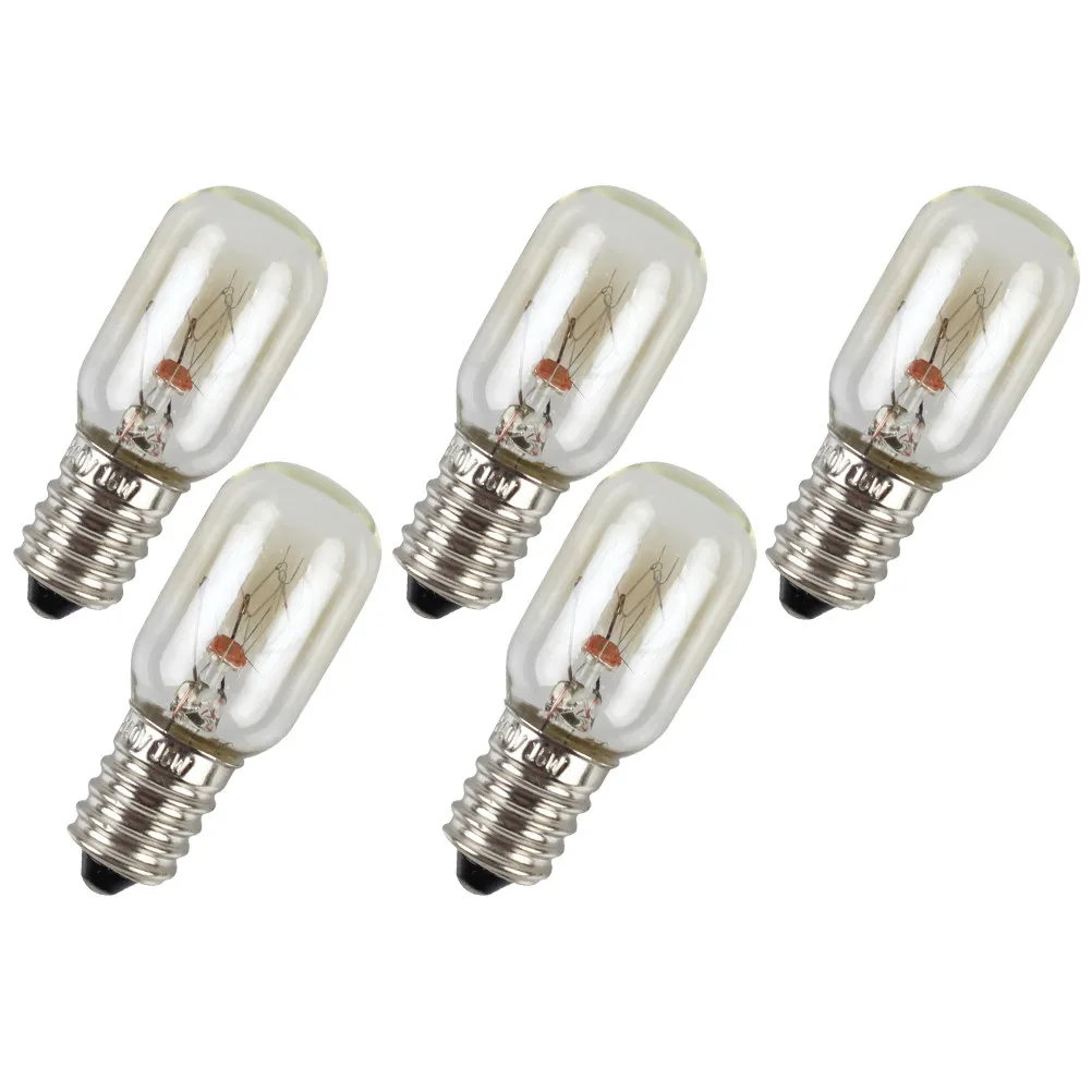 5Pcs E14 Refrigerator Bulb 15W Glass Lightweight Freezer Fridge Lamp Replacement Light for Appliance Refrigerator Bulb