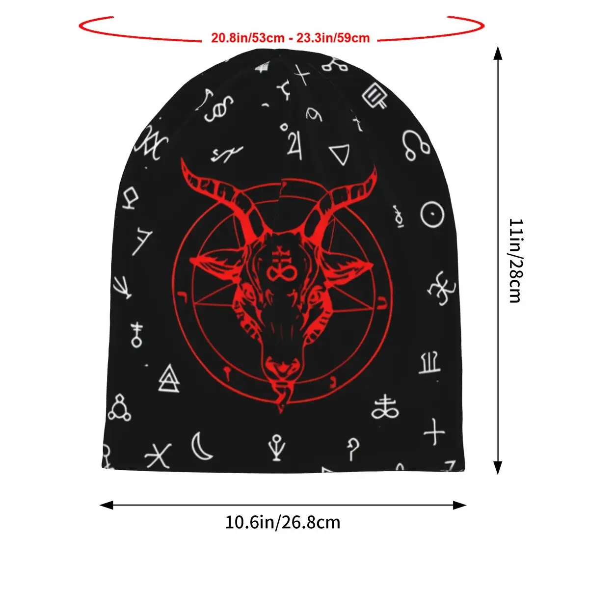 Satanic Symbols Unisex Bonnet Thin Outdoor Hats Double Layer Hat Breathable Caps