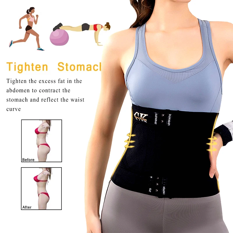 AfruliA Slimming Waist Trainer Belt Body Shapers Weight Loss Sports Belt Cincher Fat Burning Corset Modeling Strap Fajas Girdles