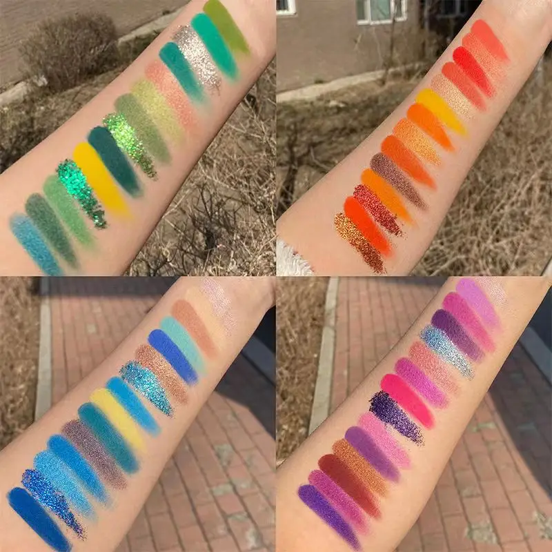 60 色回転アイシャドウ パレット 4 層 3D マルチカラー マット ビーズ 4 倍メイクアップ パレット クリエイティブなビューティー ルック用