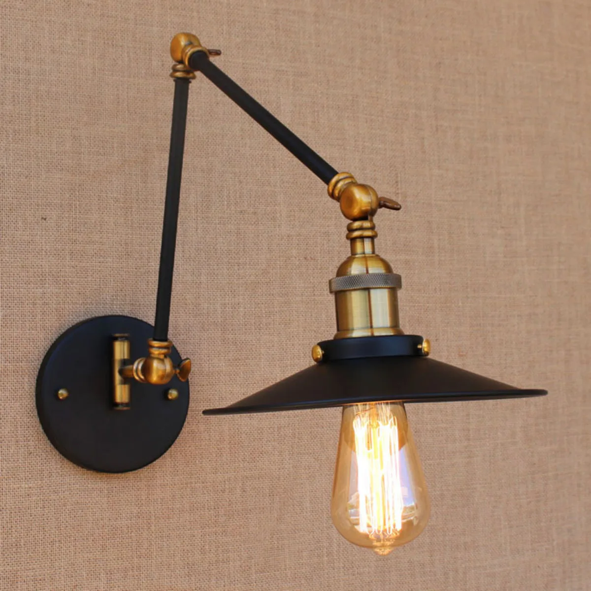 Retro Vintage Adjustable Long Swing Arm Wall Light Fixture Edison Wall Lamp Loft Style Industrial Wall Sconce Appliques Led