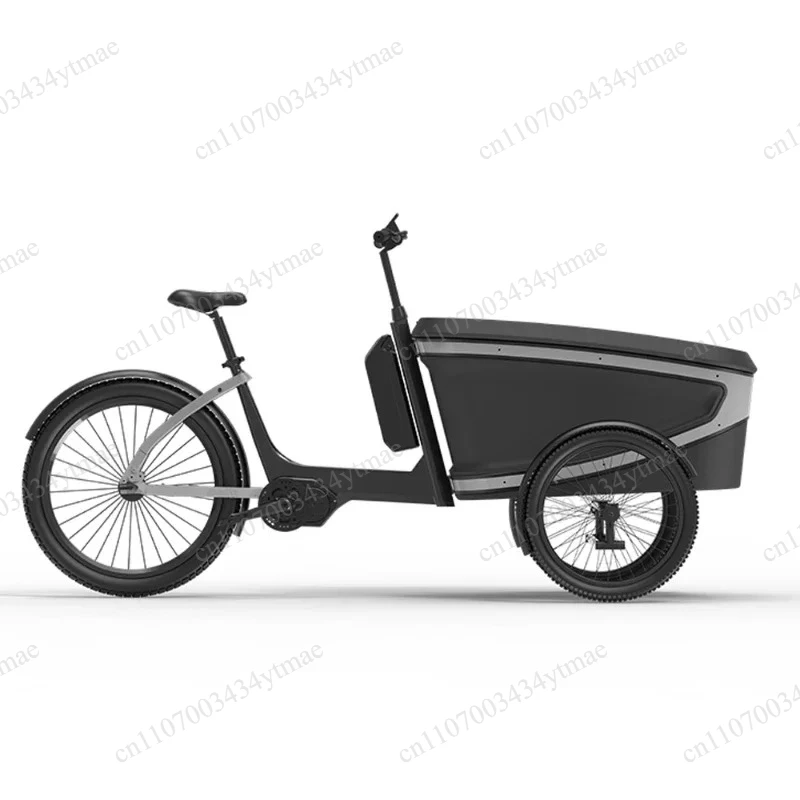 Folding Three Wheel E-Bike 24 Inch Fat Tire Electric Bicycle Portable Adult Tricycle