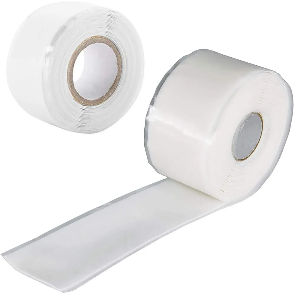 Self Fusing Silicone Tape,Plumbing Tape for Leaking Pipe To Stop Leaks for Emergency Pipe Plumbing (2pcs, 25mm X 1.5m, White)