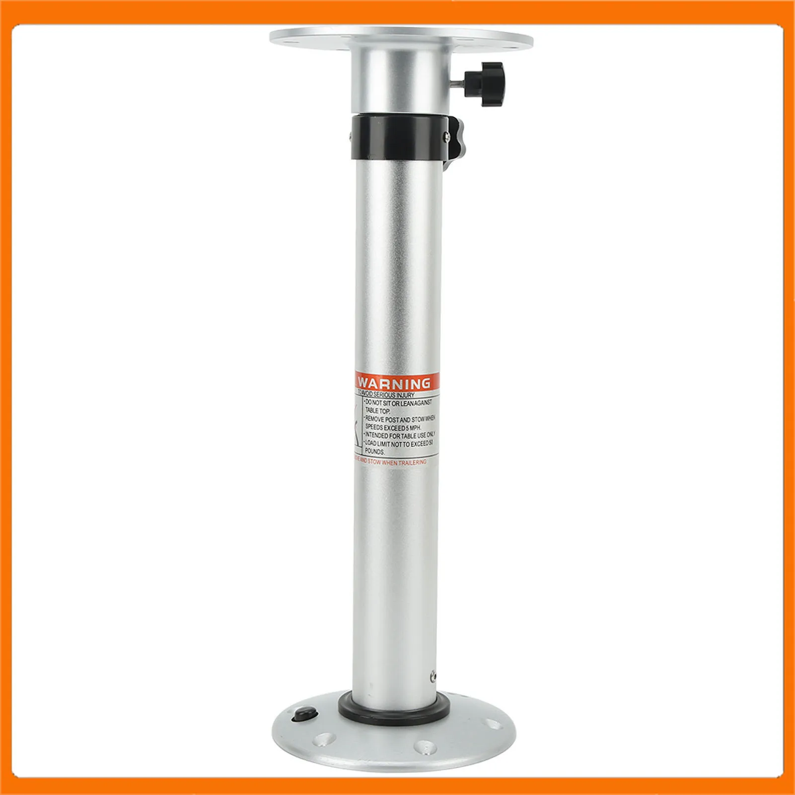 RV Table Base Height Adjustable Desk Legs Adjustable Table Pedestal Stand 490MM‑745MM Aluminum Alloy Stepless Lifting for Boat