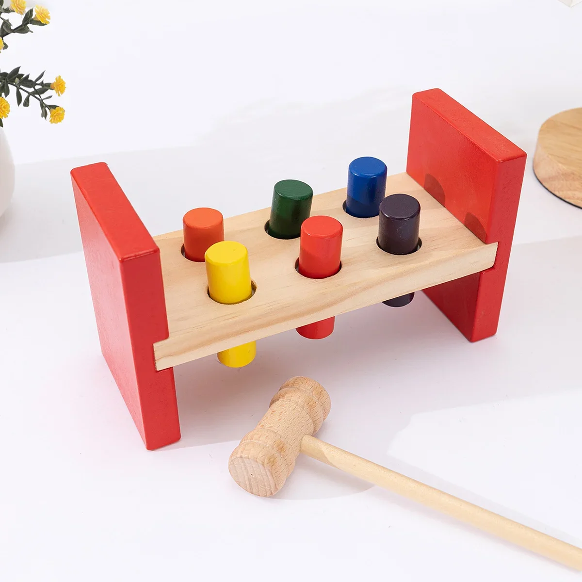 

Montessori Wooden Hammering Toy - Develop Fine Motor Skills & Educational Fun for Toddlers