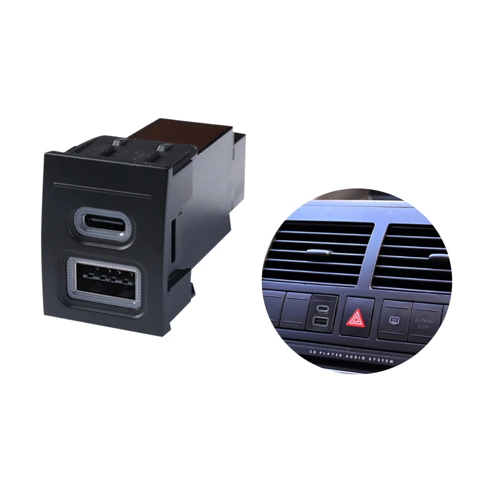 

for Volkswagen Polo 04-09 Car Charger PD Fast Charging QC3.0 Dual Fast Charging TYPE-C